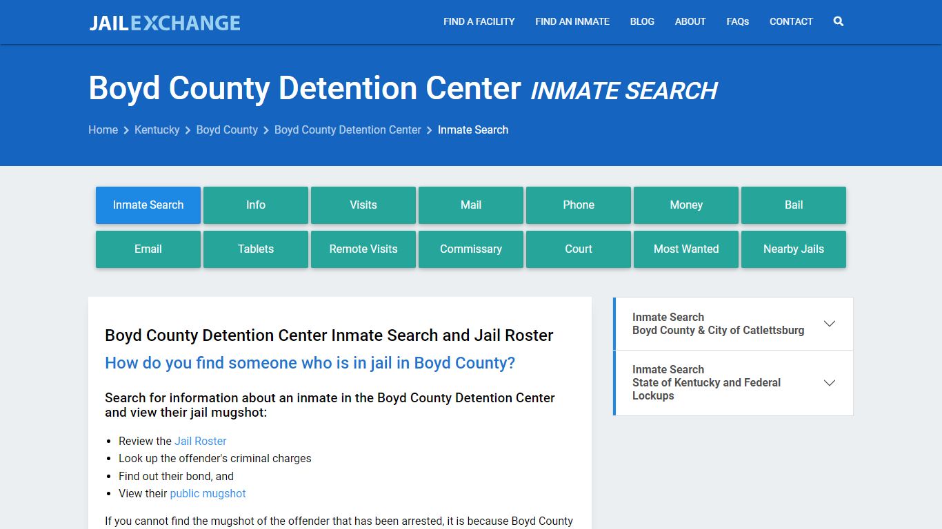 Boyd County Detention Center Inmate Search - Jail Exchange